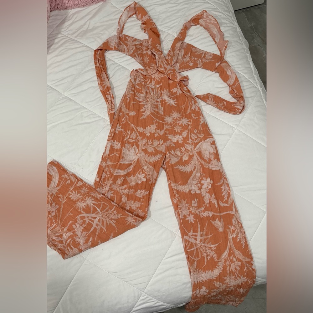 Salmón Floral Jumpsuit